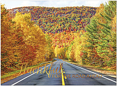 Colorful Highway Thanksgiving Card H1481U-AA